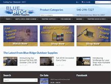 Tablet Screenshot of blueridgeoutdoorsupplies.com